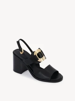 Sandales Et Espadrilles-Chloé Sandales A Talon Chany Noir