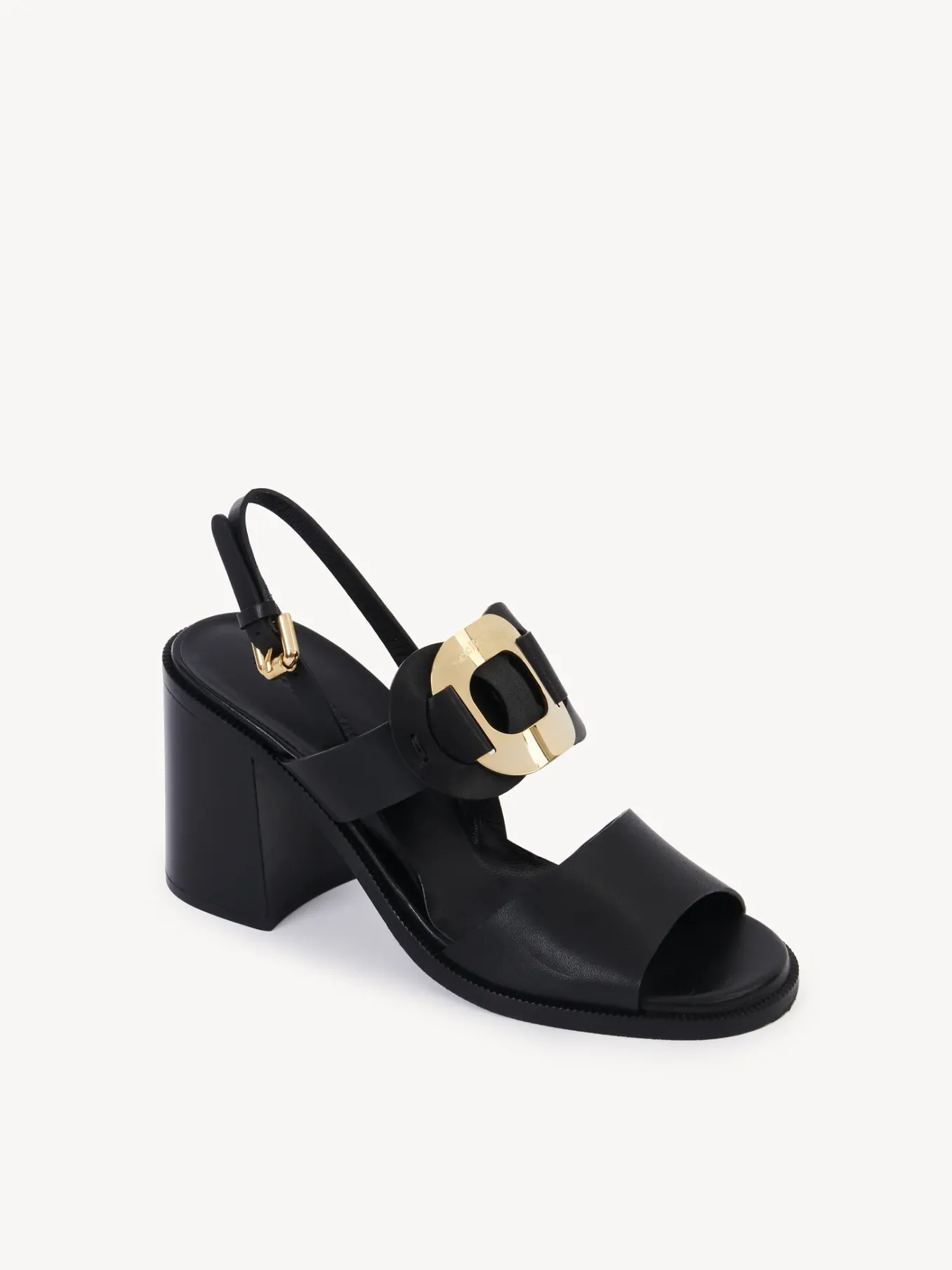 Sandales Et Espadrilles-Chloé Sandales A Talon Chany Noir