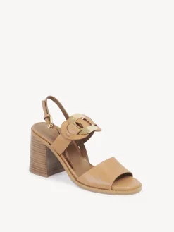 Sandales Et Espadrilles-Chloé Sandales A Talon Chany Cuoio
