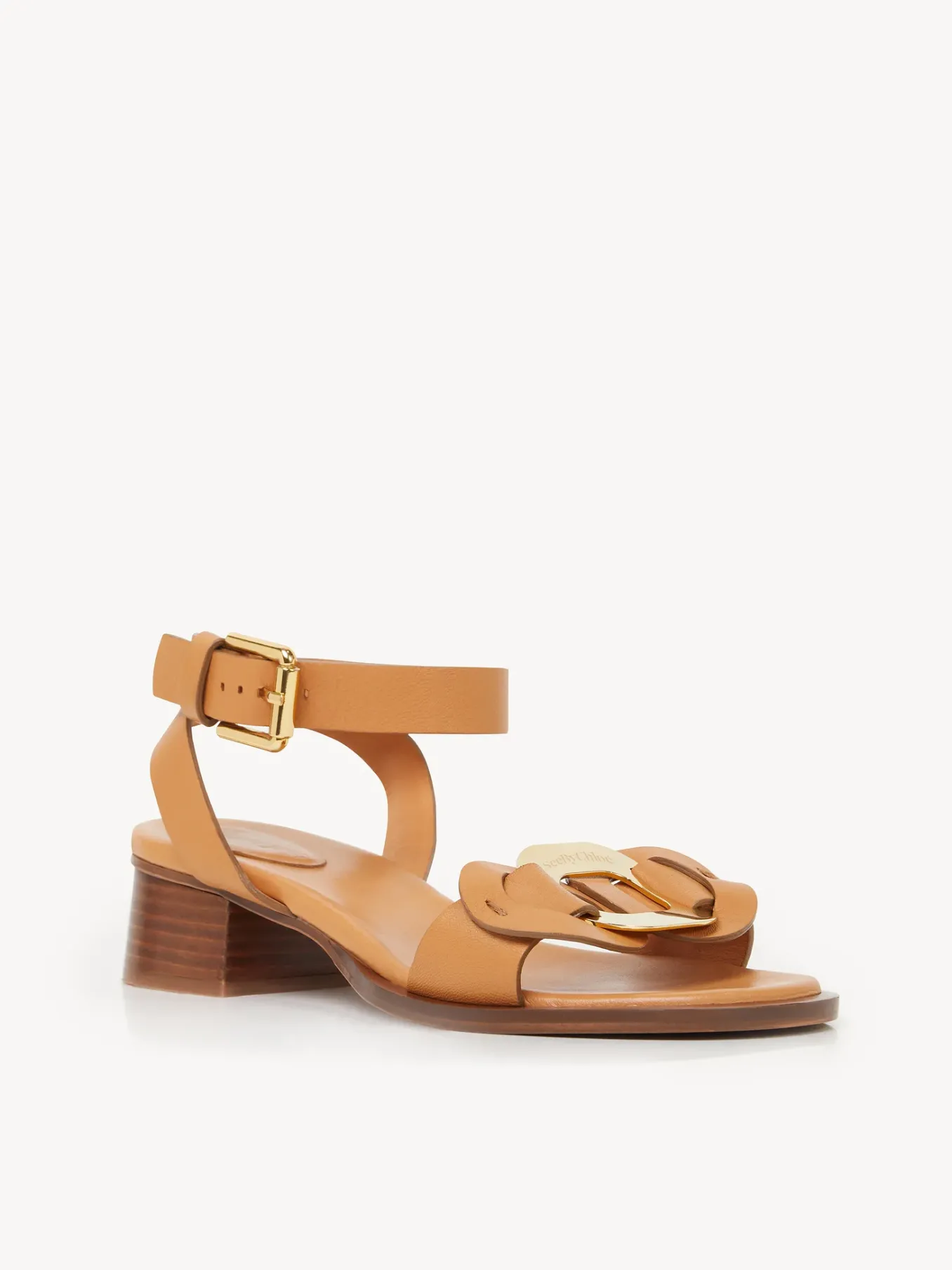Sandales Et Espadrilles-Chloé Sandales A Talon Chany Cuoio