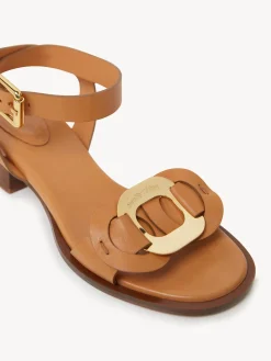 Sandales Et Espadrilles-Chloé Sandales A Talon Chany Cuoio