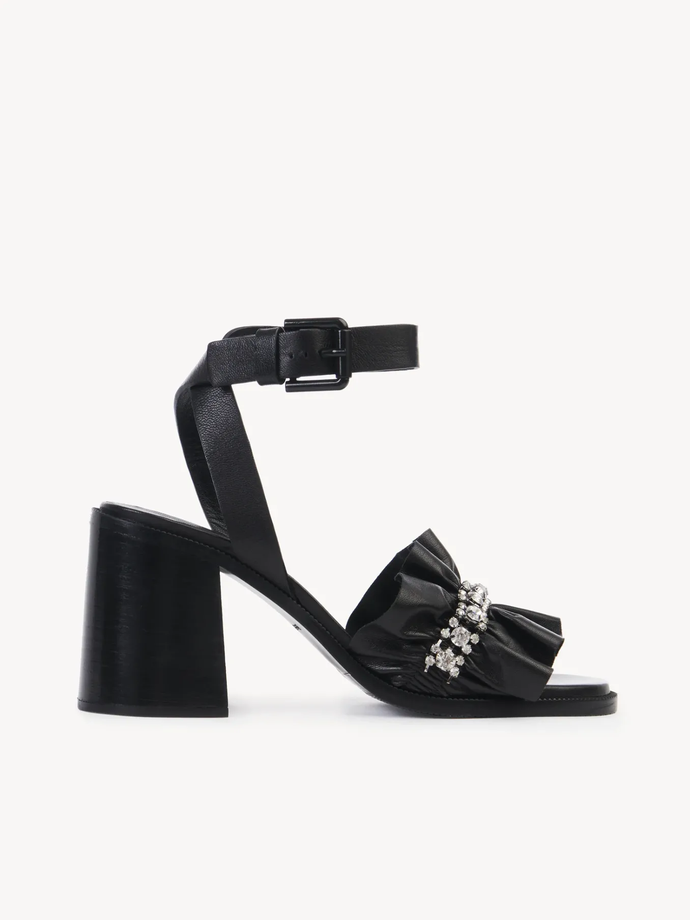 Sandales Et Espadrilles-Chloé Sandales A Talon Mollie Noir