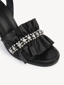 Sandales Et Espadrilles-Chloé Sandales A Talon Mollie Noir