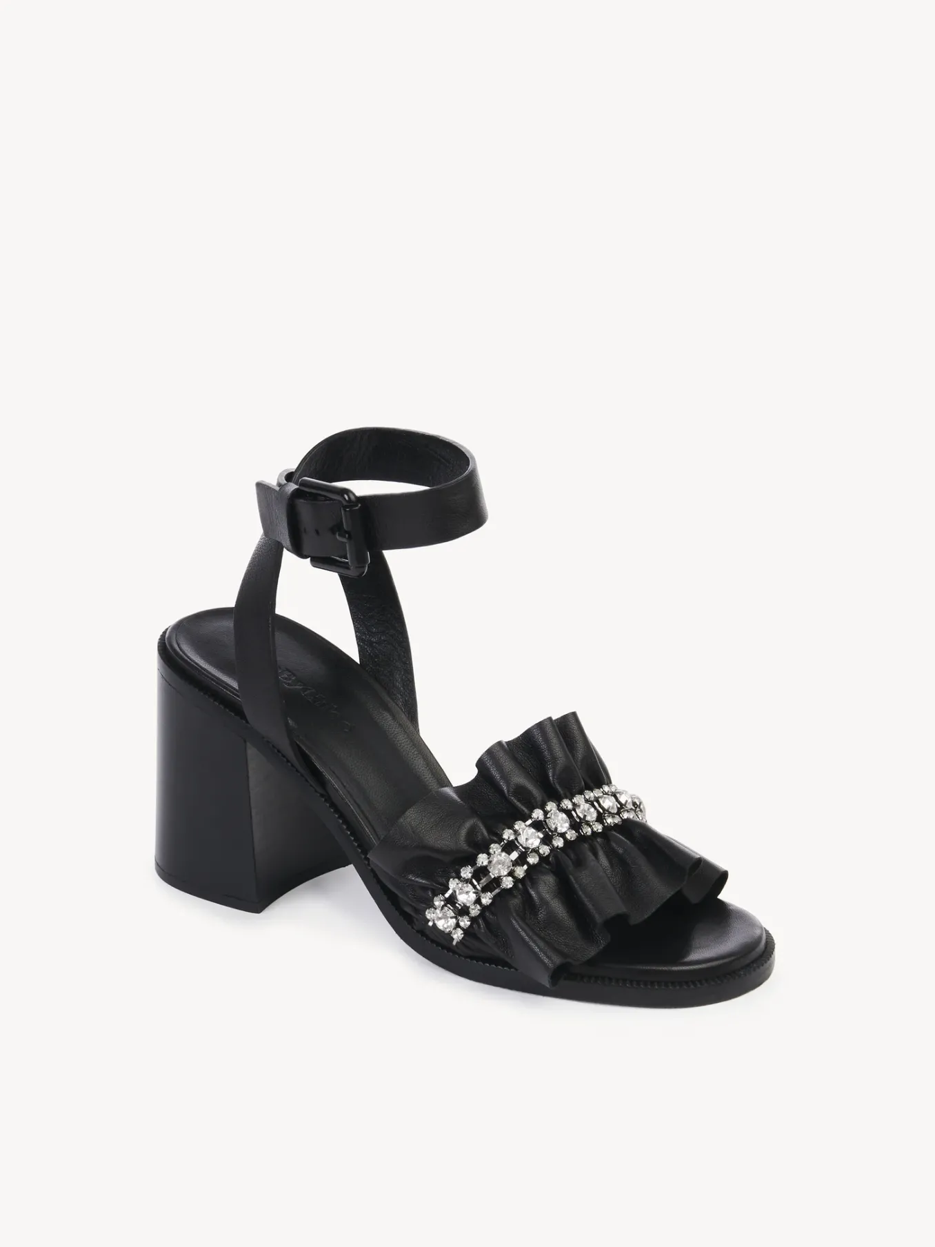 Sandales Et Espadrilles-Chloé Sandales A Talon Mollie Noir
