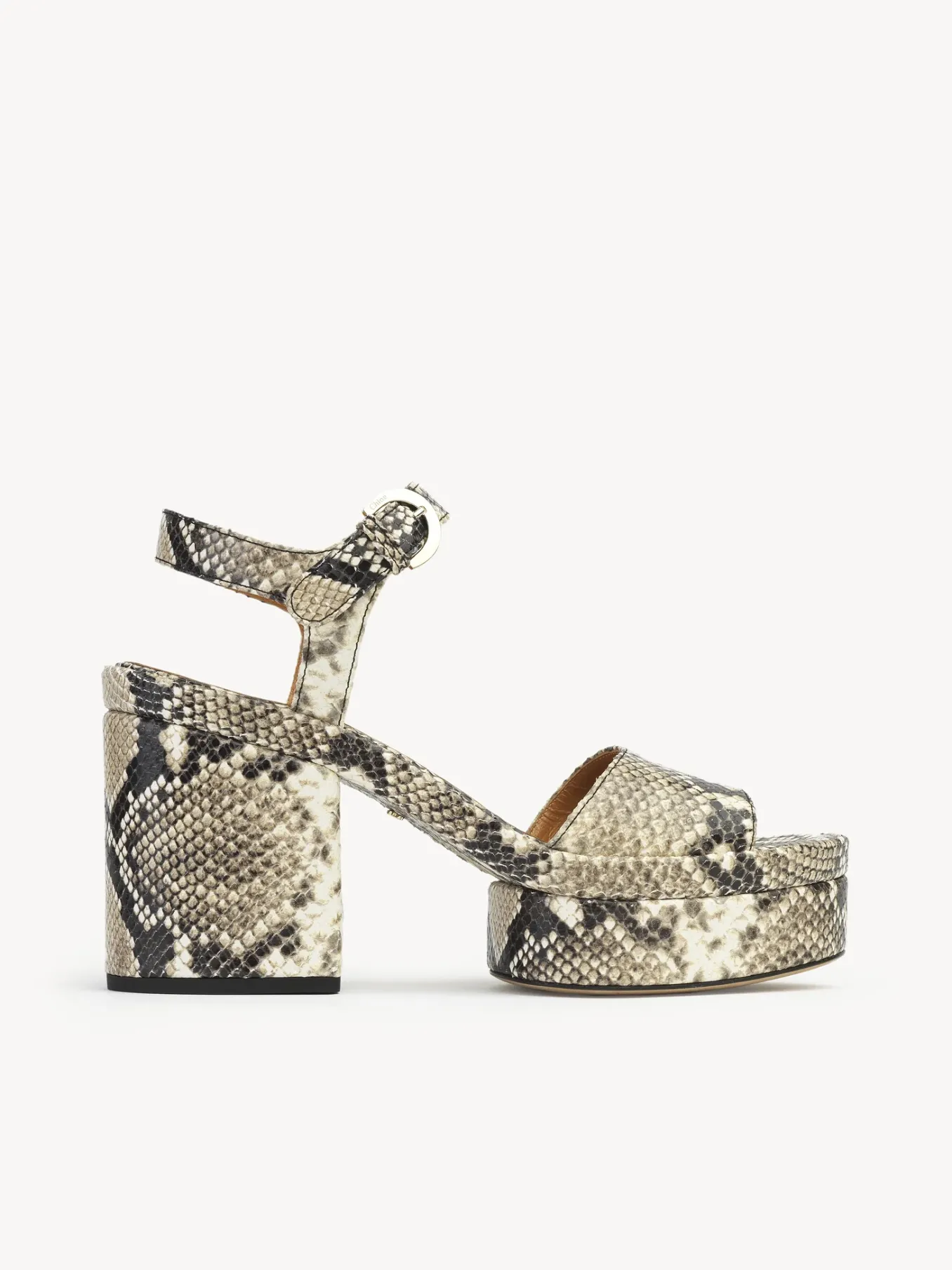 Sandales Et Espadrilles-Chloé Sandales A Talon Odina Eternal Grey