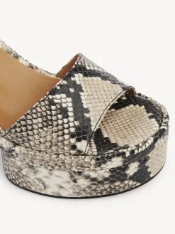 Sandales Et Espadrilles-Chloé Sandales A Talon Odina Eternal Grey