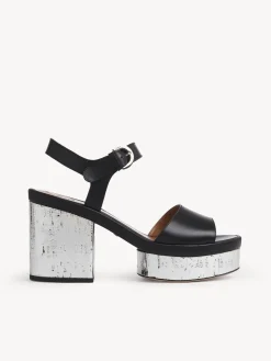 Sandales Et Espadrilles-Chloé Sandales A Talon Odina Noir