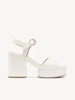 Sandales Et Espadrilles-Chloé Sandales A Talon Odina Cloudy White