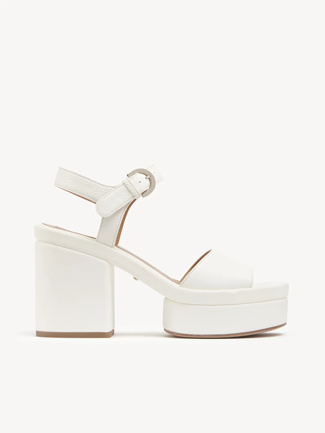 Sandales Et Espadrilles-Chloé Sandales A Talon Odina Cloudy White