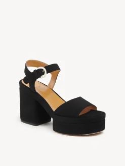 Sandales Et Espadrilles-Chloé Sandales A Talon Odina Noir