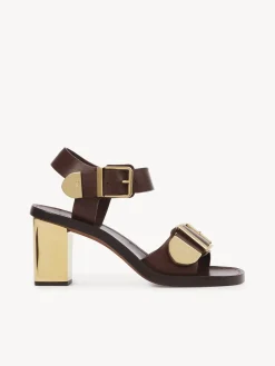 Sandales Et Espadrilles-Chloé Sandales A Talon Rebecca Brunet Brown