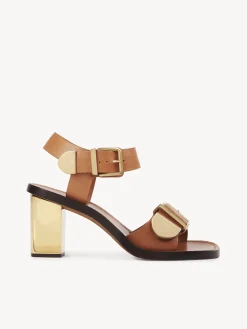 Sandales Et Espadrilles-Chloé Sandales A Talon Rebecca Luminous Ochre