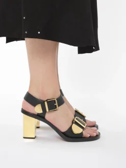 Sandales Et Espadrilles-Chloé Sandales A Talon Rebecca Noir