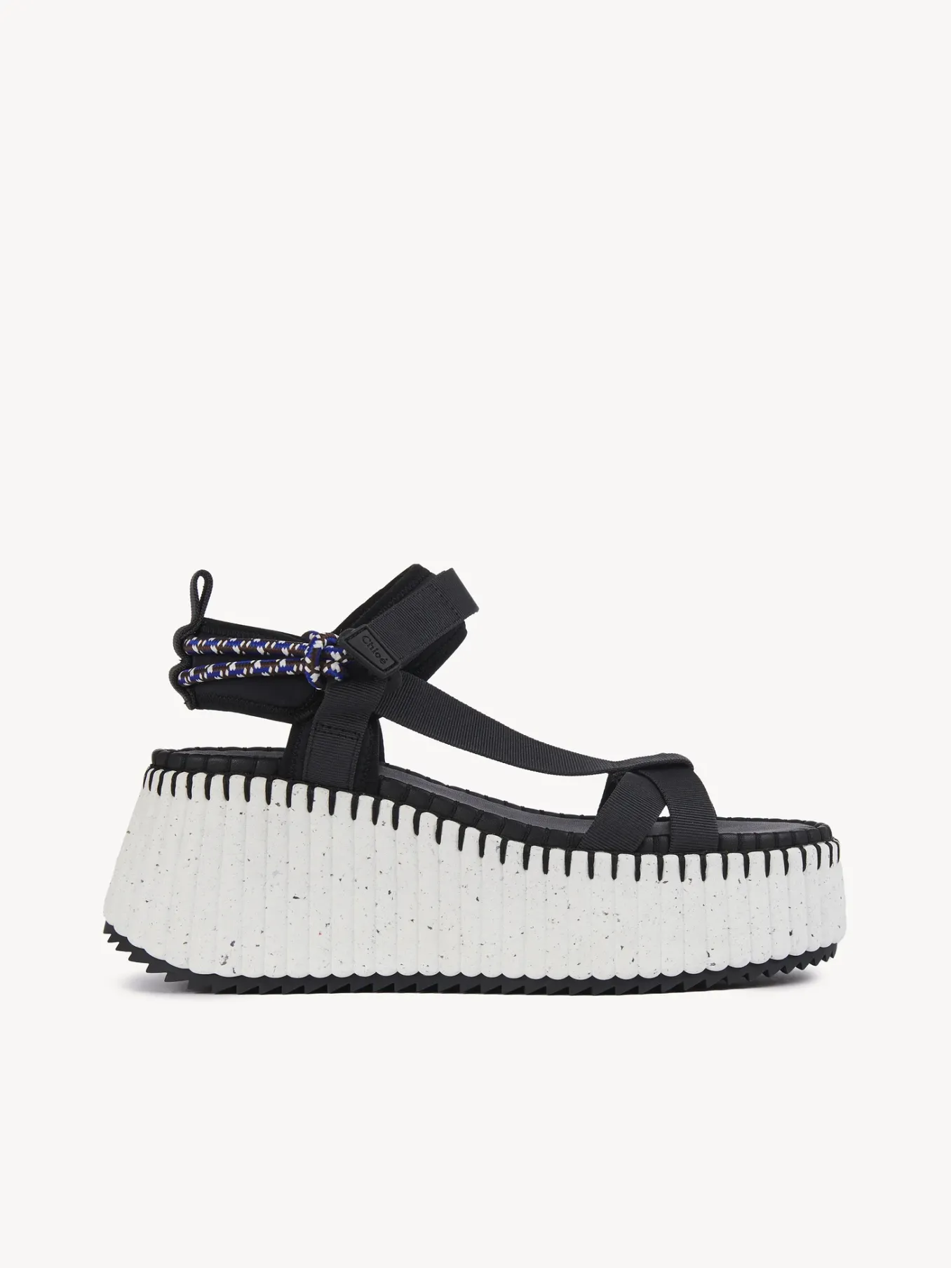 Sandales Et Espadrilles-Chloé Sandales Compensees Nama Noir