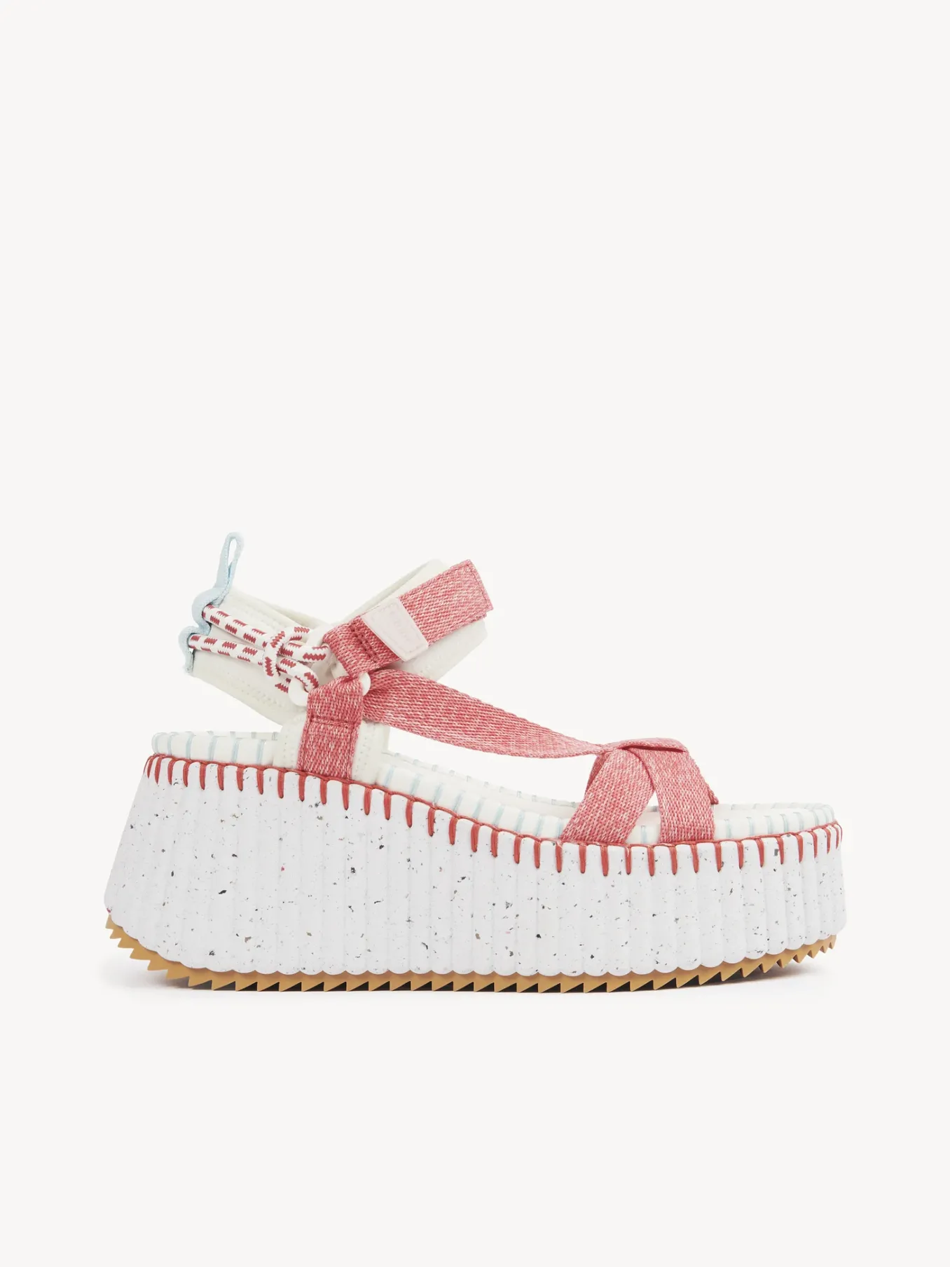 Sandales Et Espadrilles-Chloé Sandales Compensees Nama Hot Coral
