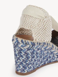 Denim-Chloé Sandales Espadrilles Compensees Piia Denim