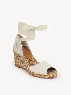 Sandales Et Espadrilles-Chloé Sandales Espadrilles Compensees Piia Eggshell