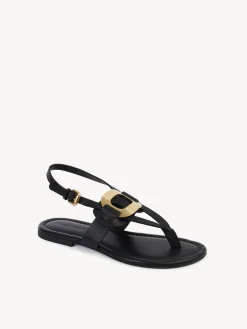 Sandales Et Espadrilles-Chloé Sandales Plates Chany Noir