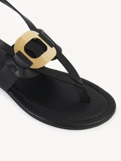 Sandales Et Espadrilles-Chloé Sandales Plates Chany Noir