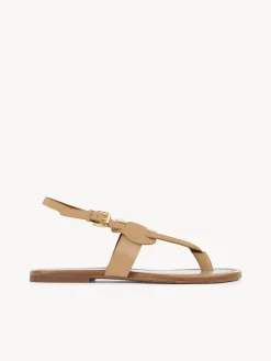 Sandales Et Espadrilles-Chloé Sandales Plates Chany Cuoio