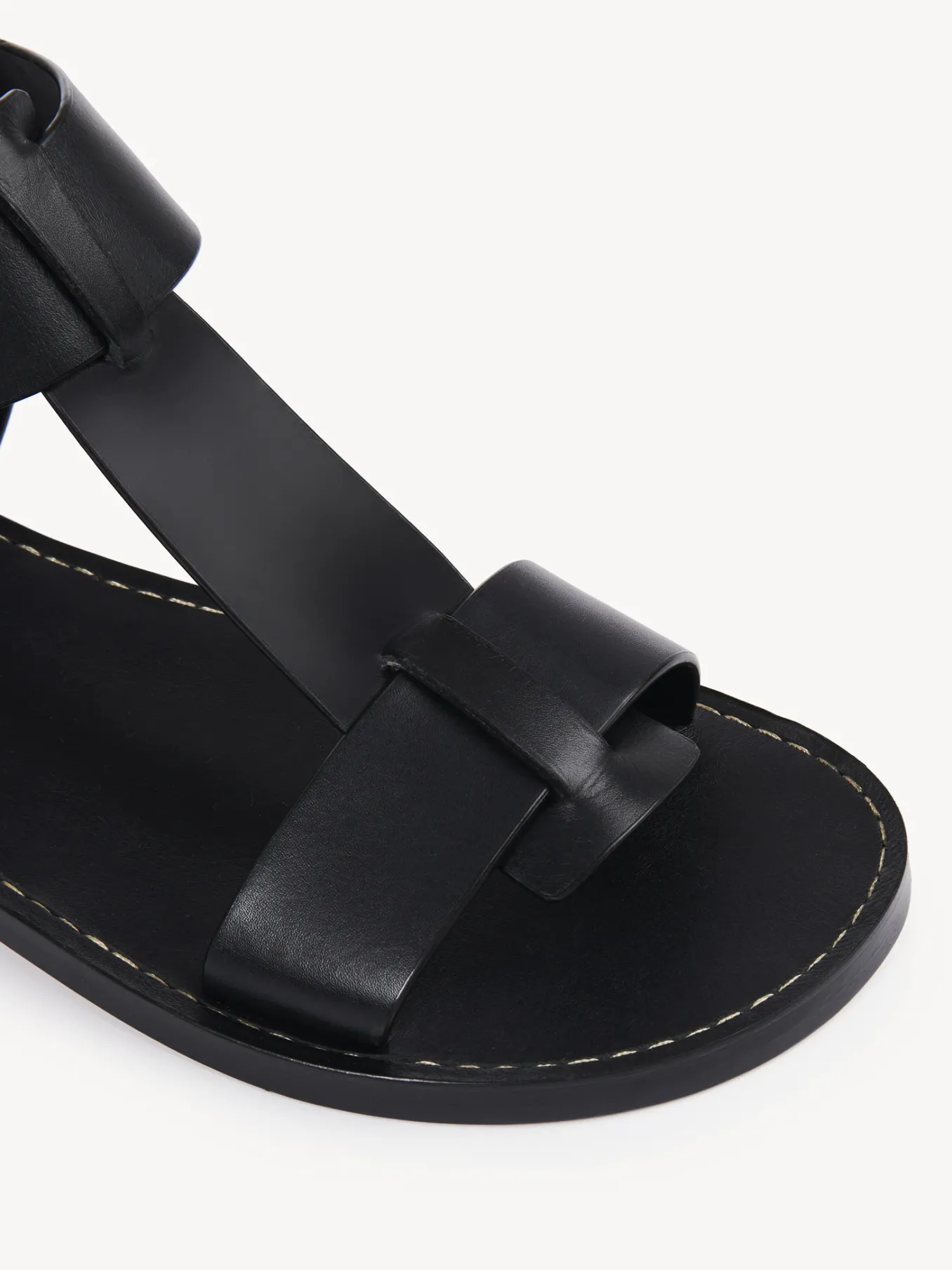 Sandales Et Espadrilles-Chloé Sandales Plates Rebecca Noir