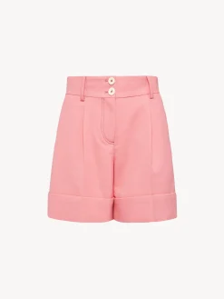 Vêtements-Chloé Short Bermuda A Revers Sunset Pink