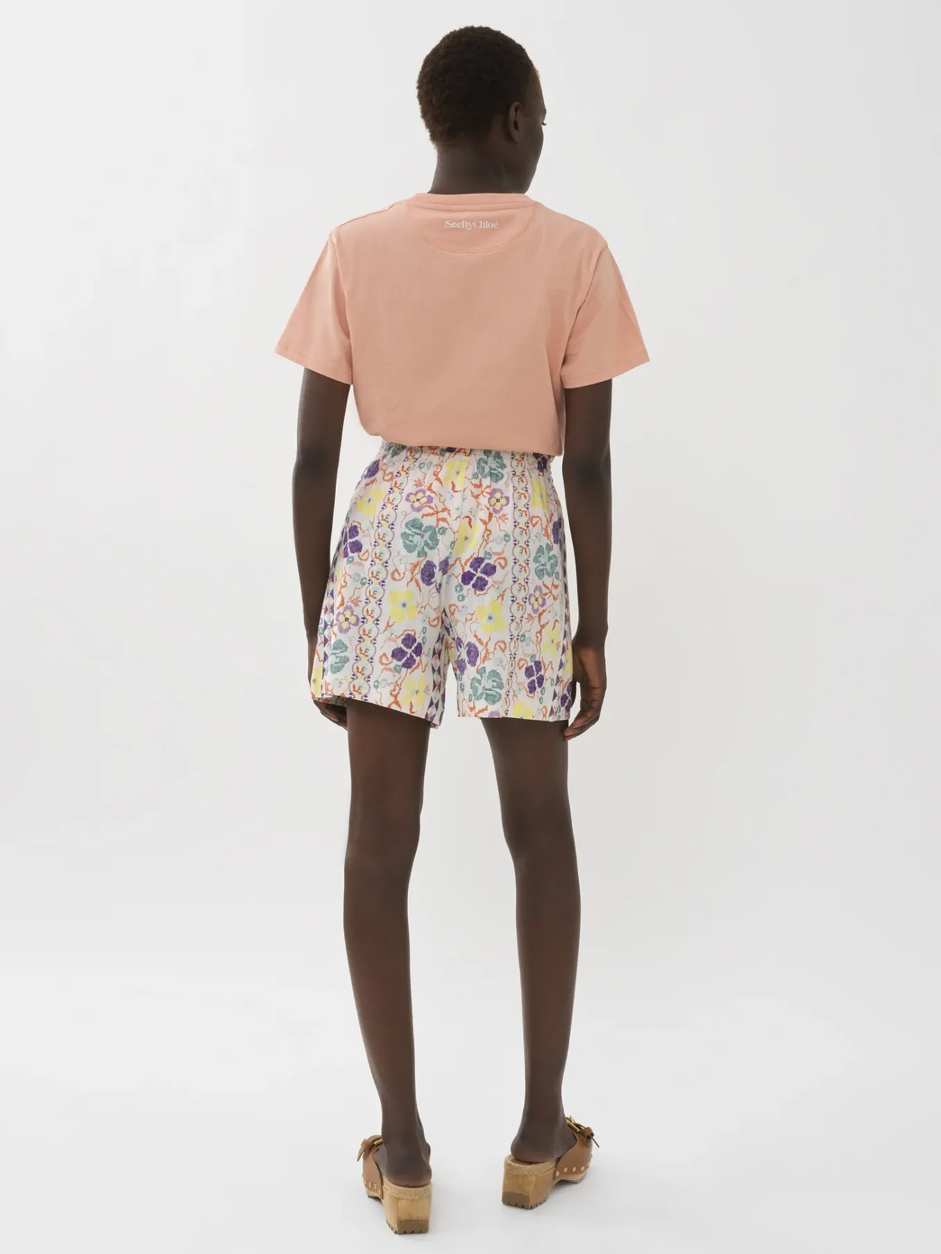 Vêtements-Chloé Short Style Boxe Multicolor White 1