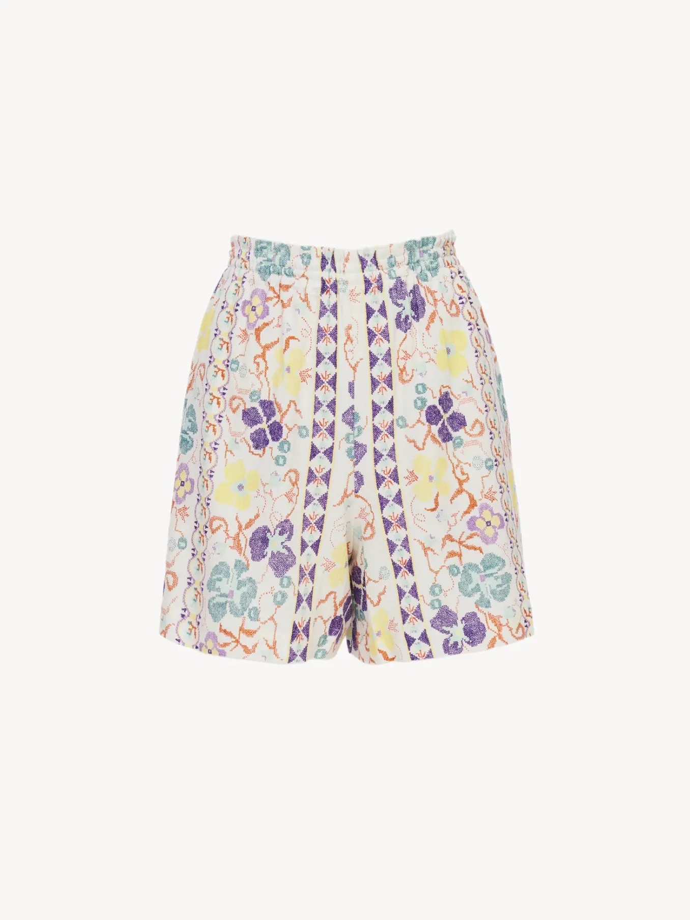 Vêtements-Chloé Short Style Boxe Multicolor White 1