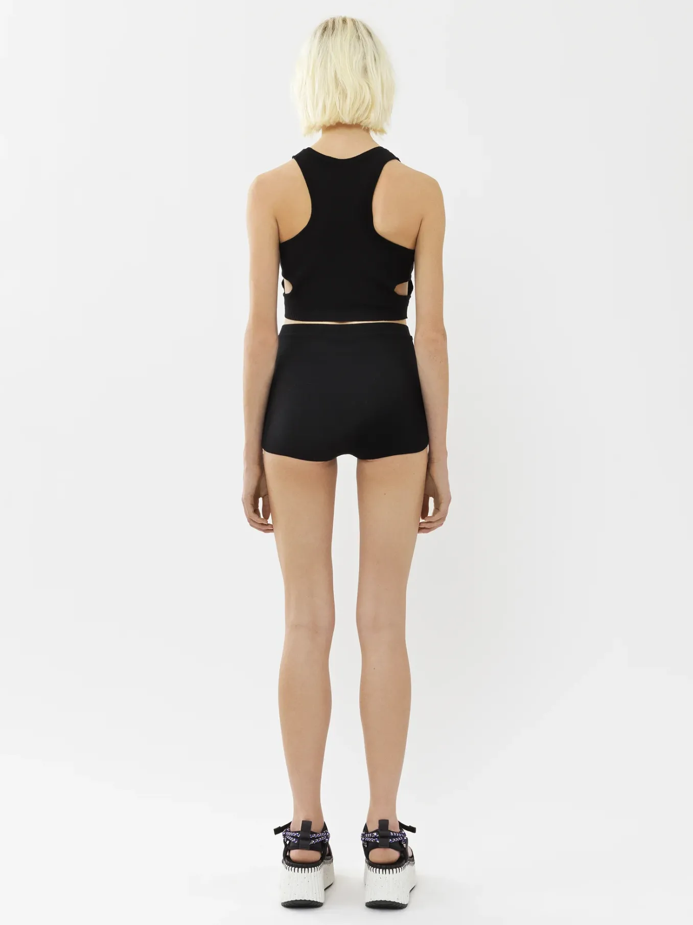 Maille-Chloé Shorty Taille Haute Noir