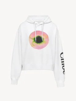 Tops Et Blouses-Chloé Sweat A Capuche White - Pink 1
