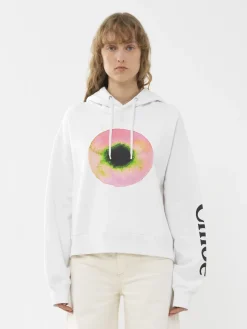 Tops Et Blouses-Chloé Sweat A Capuche White - Pink 1