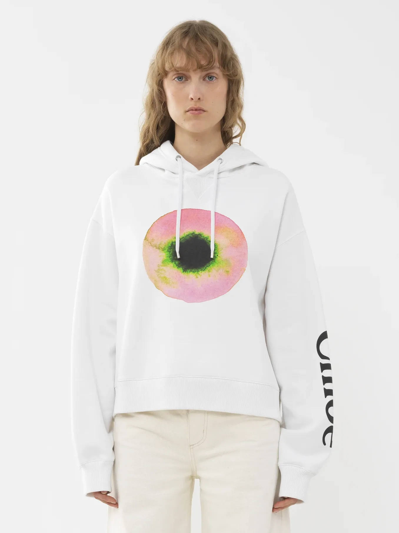 Tops Et Blouses-Chloé Sweat A Capuche White - Pink 1