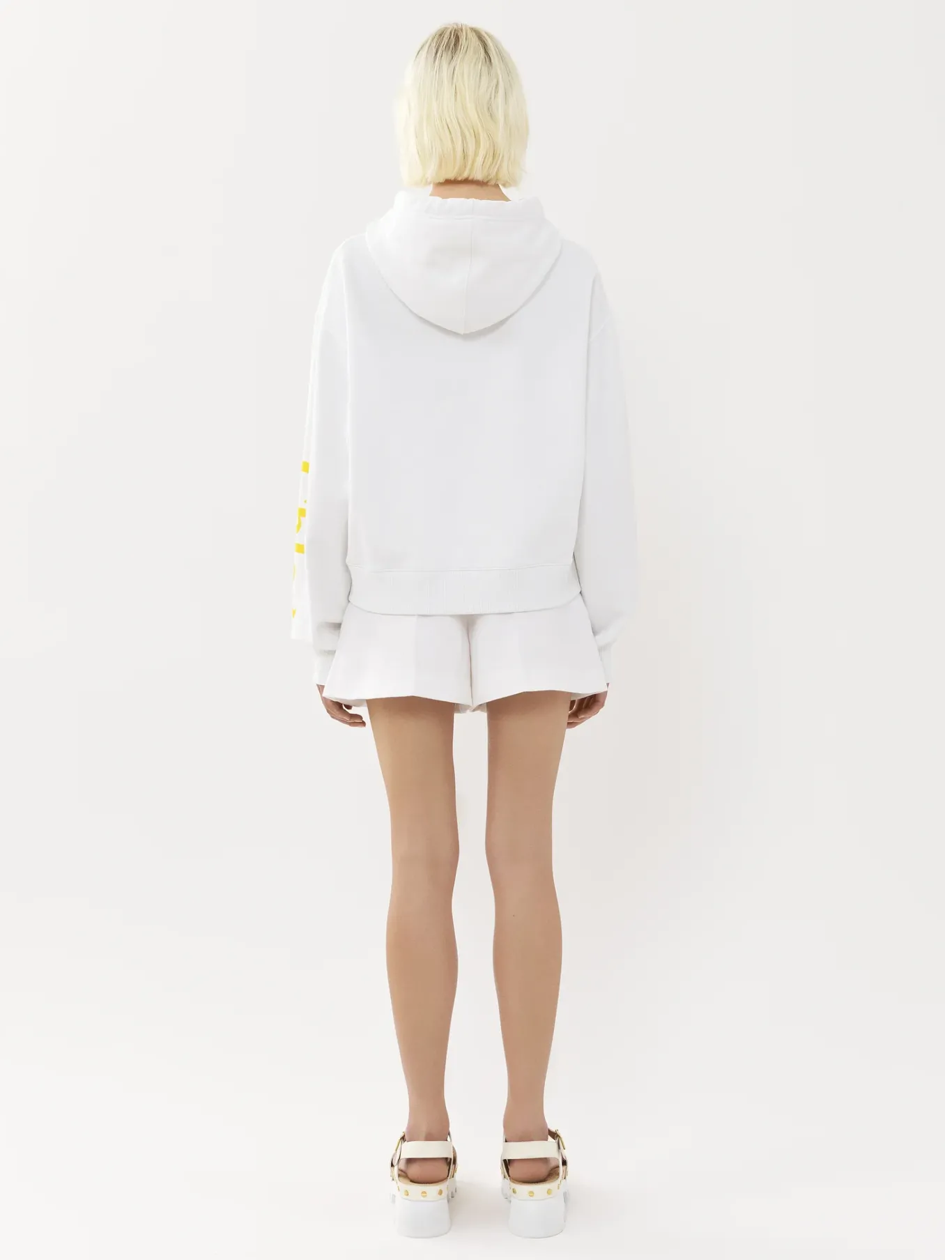 Tops Et Blouses-Chloé Sweat A Capuche White - Green 1