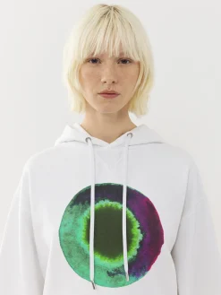 Tops Et Blouses-Chloé Sweat A Capuche White - Green 1