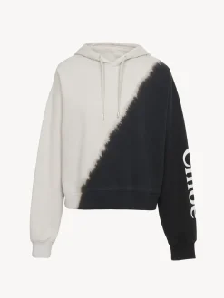 Tops Et Blouses-Chloé Sweat A Capuche Black - White 1