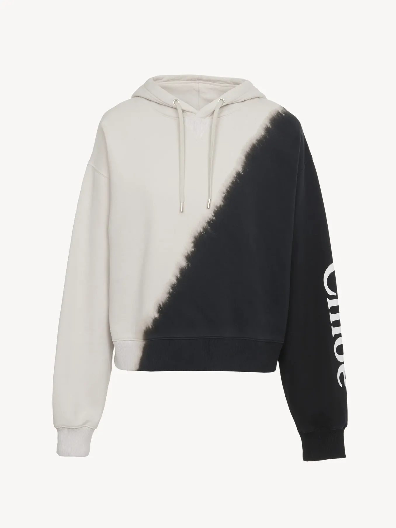 Tops Et Blouses-Chloé Sweat A Capuche Black - White 1