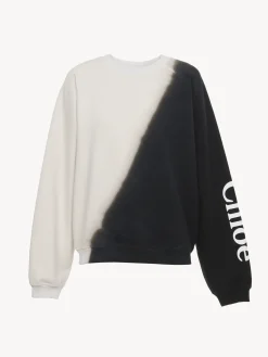 Tops Et Blouses-Chloé Sweat Col Rond Black - White 1