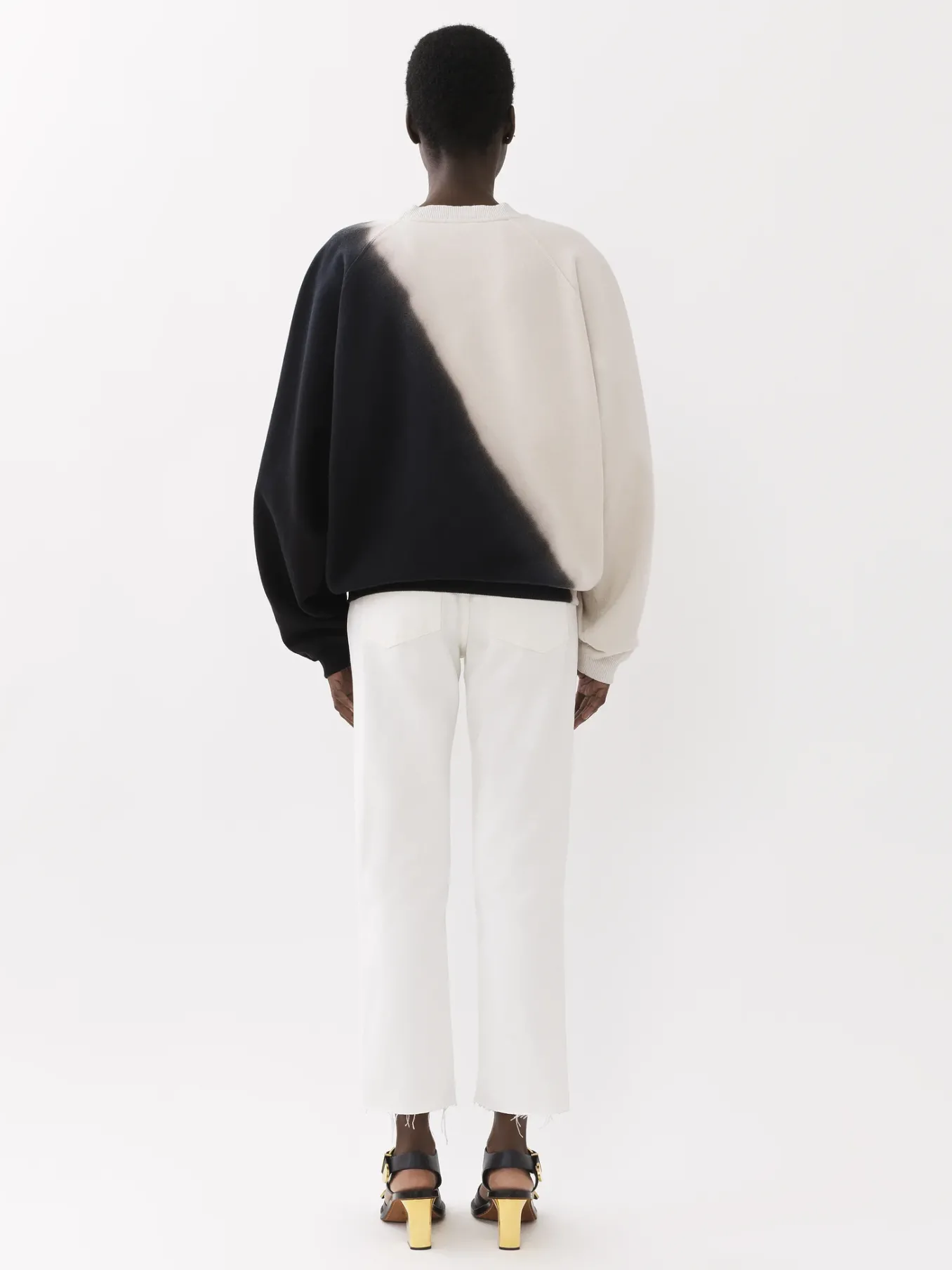 Tops Et Blouses-Chloé Sweat Col Rond Black - White 1
