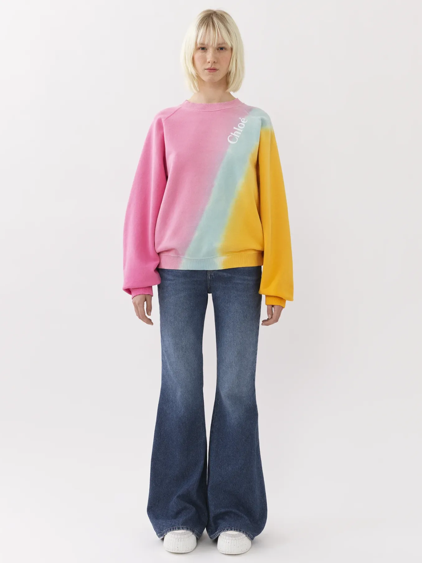 Tops Et Blouses-Chloé Sweat Col Rond Multicolor Pink 1