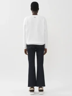 Tops Et Blouses-Chloé Sweat Col Rond Blanc
