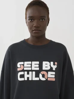 Vêtements-Chloé Sweat Large Dusky Blue
