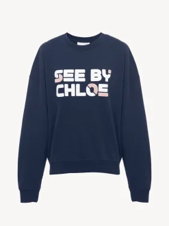 Vêtements-Chloé Sweat Large Dusky Blue