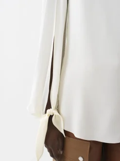 Tops Et Blouses-Chloé Top Col Rond Manches Nouees Buttercream