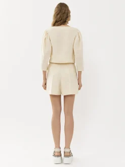 Tops Et Blouses-Chloé Top Court Encolure Bateau Coconut Milk