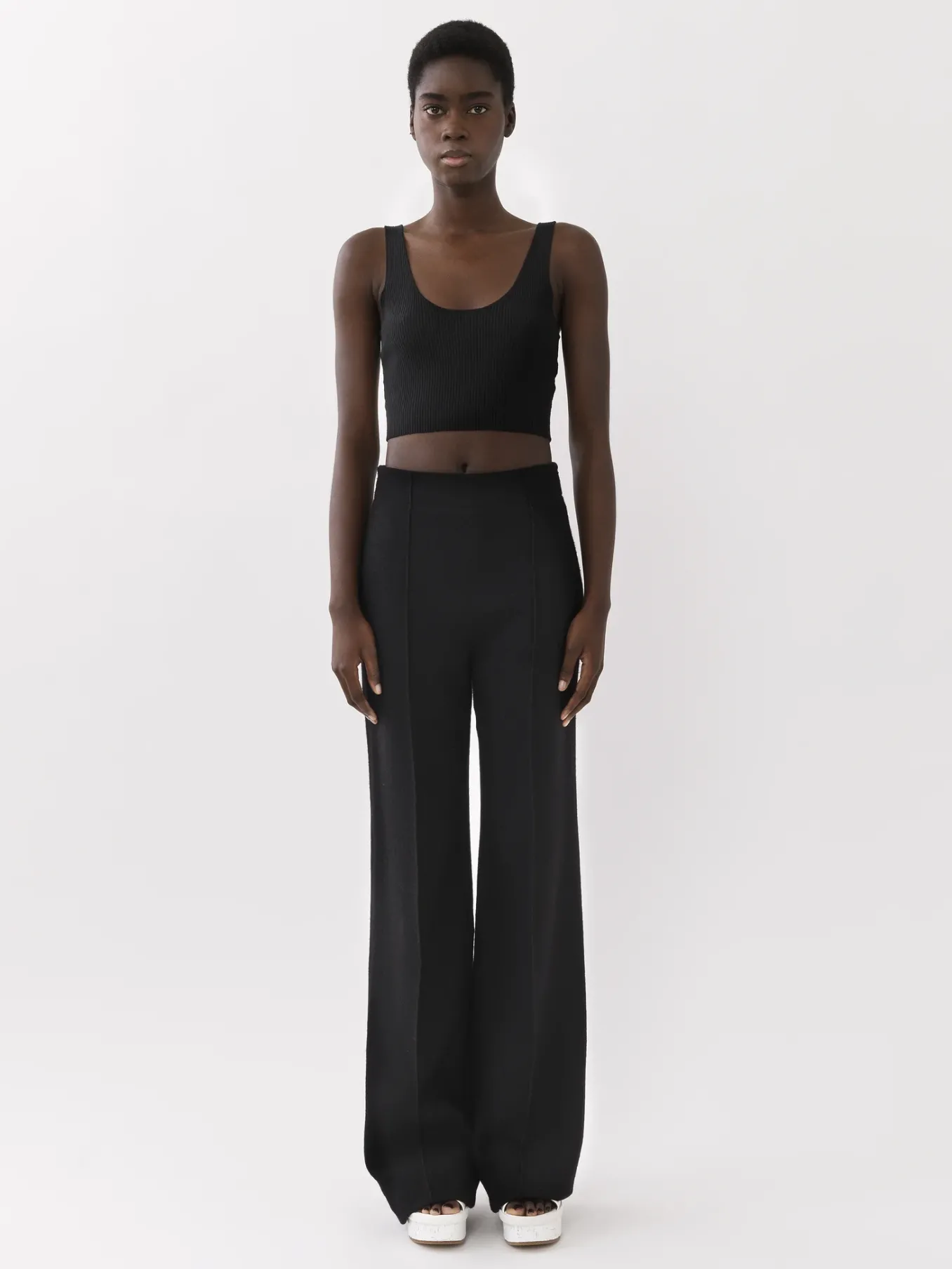 Tops Et Blouses-Chloé Top Court Sans Manches Noir