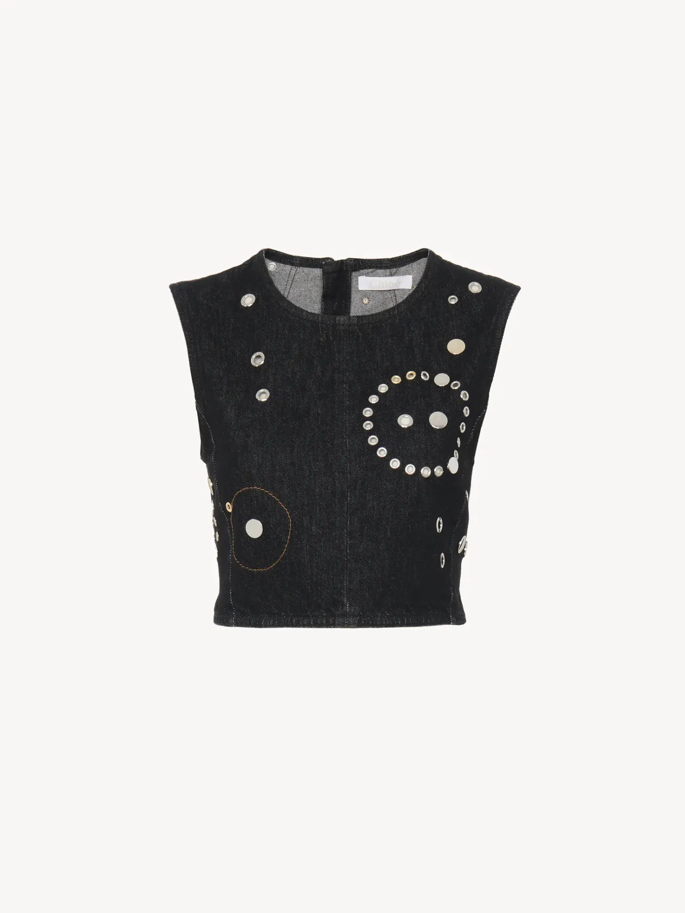Tops Et Blouses-Chloé Top Court Sans Manches Noir