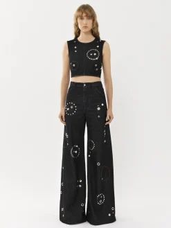 Tops Et Blouses-Chloé Top Court Sans Manches Noir