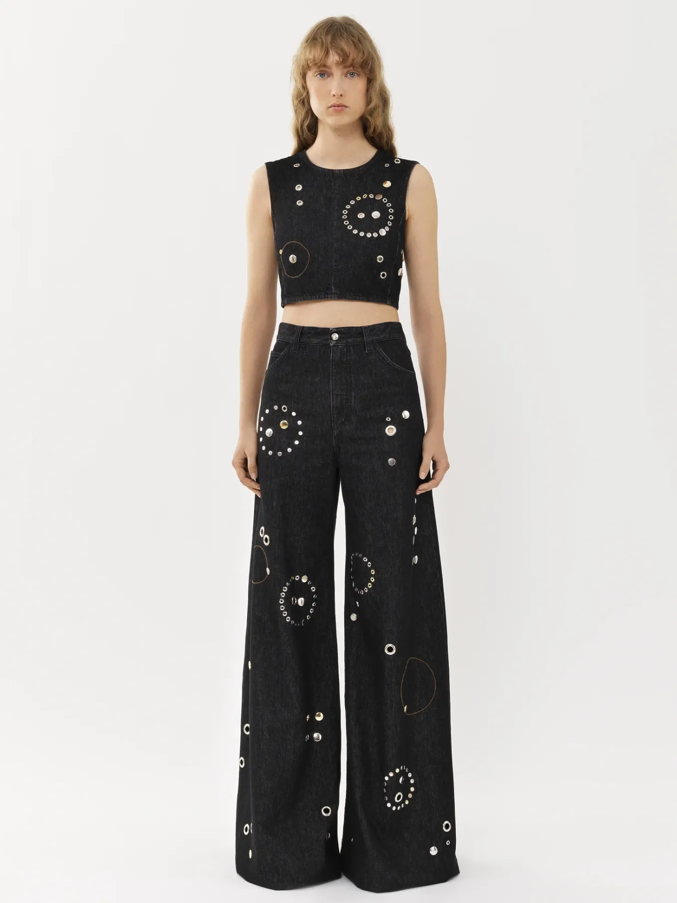 Tops Et Blouses-Chloé Top Court Sans Manches Noir
