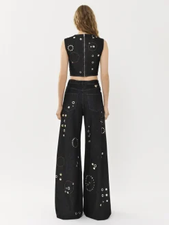 Tops Et Blouses-Chloé Top Court Sans Manches Noir