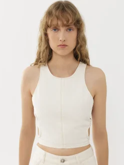 Tops Et Blouses-Chloé Top Court Sans Manches Iconic Milk
